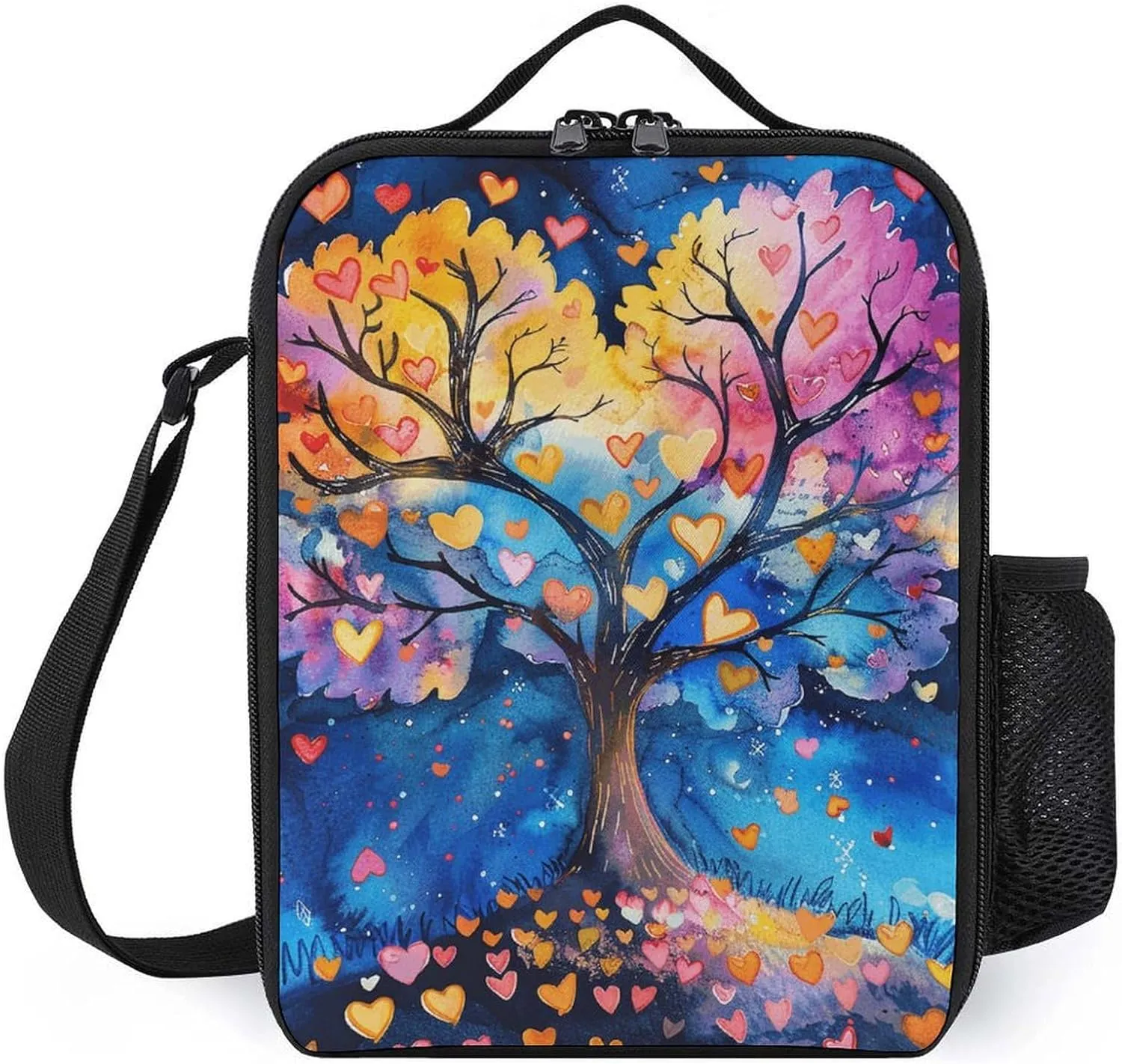 Insulated Lunch Bag Lunch Box for Woman Man Attentive on The Tree Lunchbox Lunch Tote Bag for Work