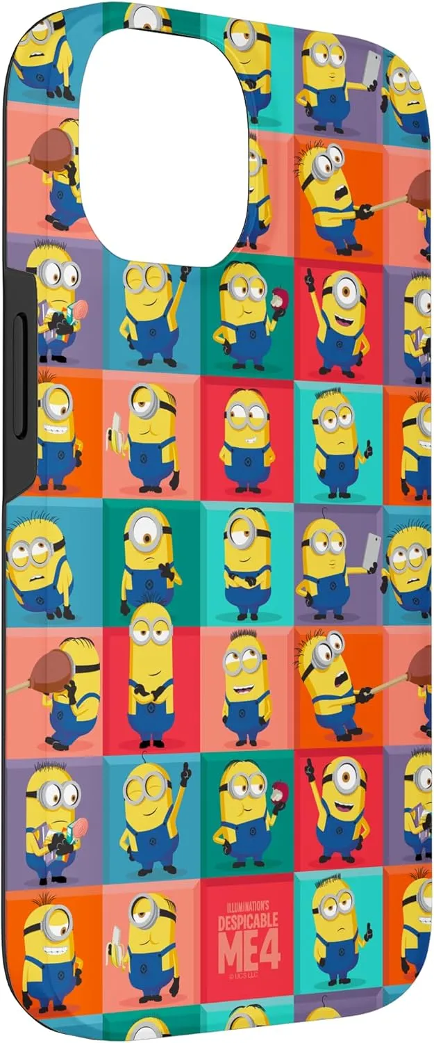 iPhone 14 Minions Despicable Me 4 Minions Squares all over print Case