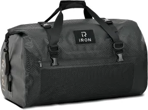 IRON JIA'S Motorcycle Dry Bag - Waterproof Duffle & Luggage Tail Bag Saddle Bags with Roll Top Closure, Shoulder Straps, Inner Pocket and Mesh Pocket (Carbon Fiber, 70L)