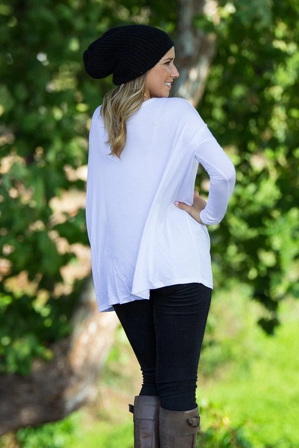 Jack David Womens Top Casual Oversized Soft Loose Fit Drop of Shoulder Boat Neck Shirts Blouse Tunic Long Sleeve & 3/4 Sleeve