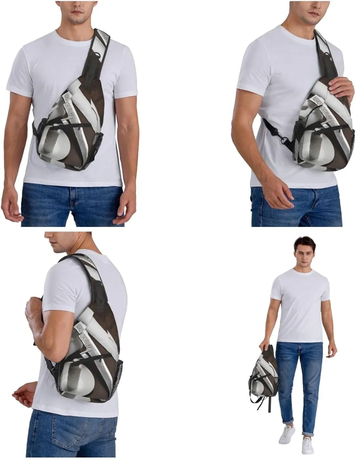Japan Samurai Sword Print Cross Chest Bag Diagonally Durable & Comfortable For Travel And Daily Use