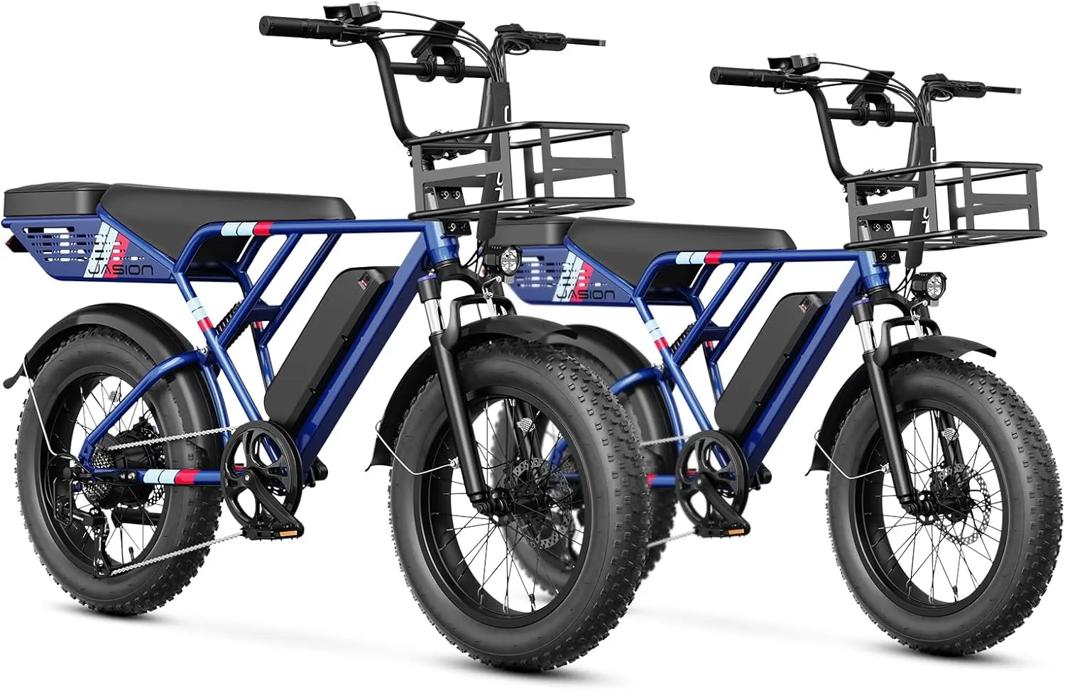 Jasion RetroVolt Electric Bike for Adults,【1500W Peak Motor & 30MPH & 70Miles】 Electric Dirt Bike,Dual Suspension Ebikes for Adults, 20" Fat Tire Ebike with 48V 13Ah Battery Electric Mountain Bike
