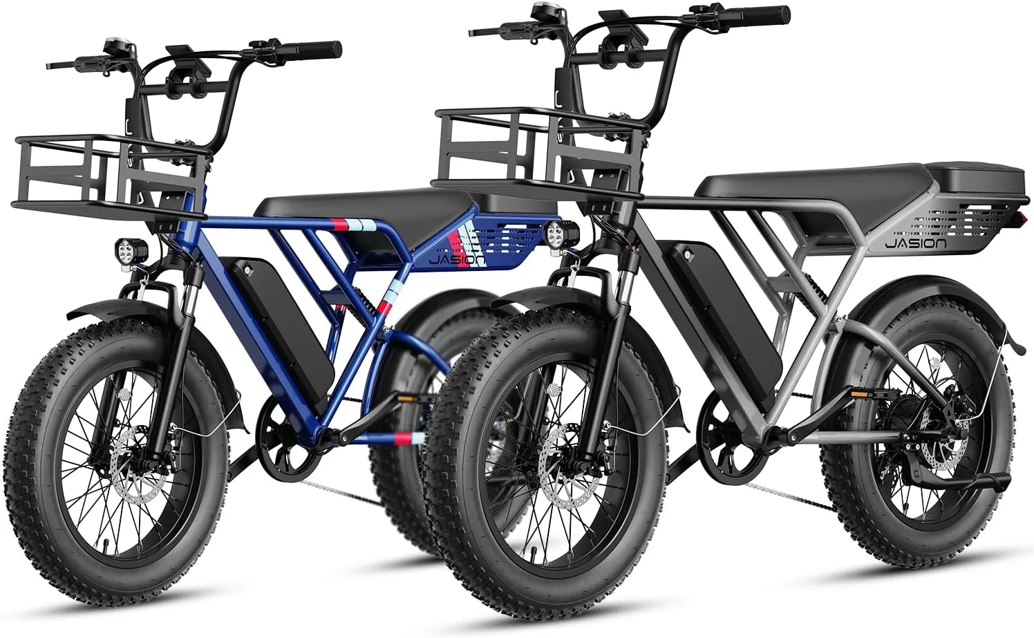 Jasion RetroVolt Electric Bike for Adults,【1500W Peak Motor & 30MPH & 70Miles】 Electric Dirt Bike,Dual Suspension Ebikes for Adults, 20" Fat Tire Ebike with 48V 13Ah Battery Electric Mountain Bike