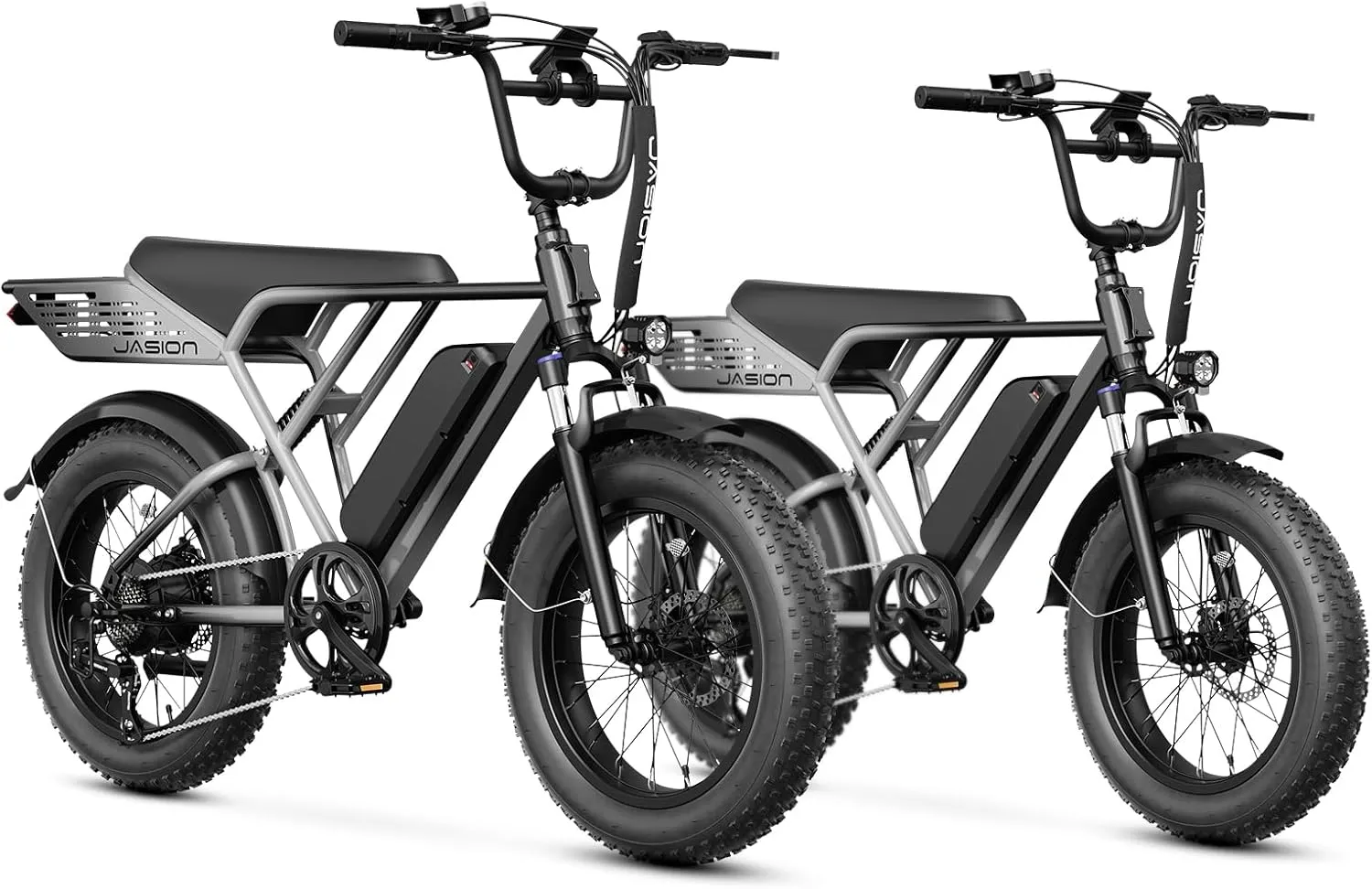 Jasion RetroVolt Electric Bike for Adults,【1500W Peak Motor & 30MPH & 70Miles】 Electric Dirt Bike,Dual Suspension Ebikes for Adults, 20" Fat Tire Ebike with 48V 13Ah Battery Electric Mountain Bike