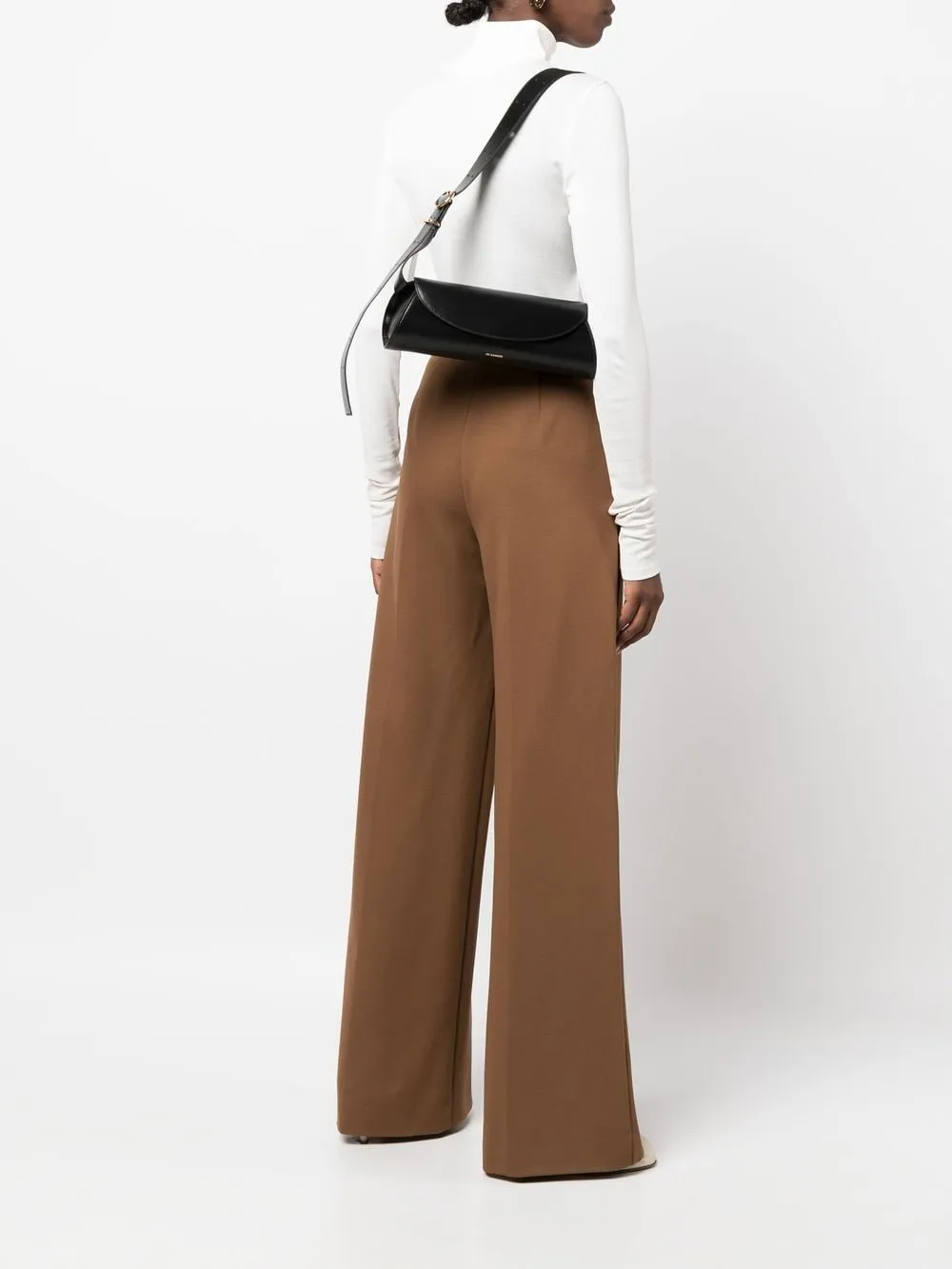 Jil Sander Cannolo Small Leather Shoulder Bag