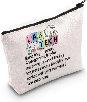 JNIAP Laboratory Technician Gift Lab Tech Definition Cosmetic Bag Medical Laboratory Science Gifts (Lab Tech Definition Bag)