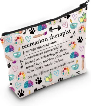JNIAP Therapeutic Recreation Gift Recreation Therapist Definition Cosmetic Bag Therapist Gift (Recreation T Definition Bag)