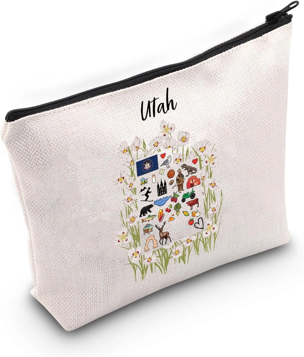 JNIAP Utah Vacation Gift Utah Tourism Cosmetic Bag Utah Lover Gift For State Love (Utah Bag)