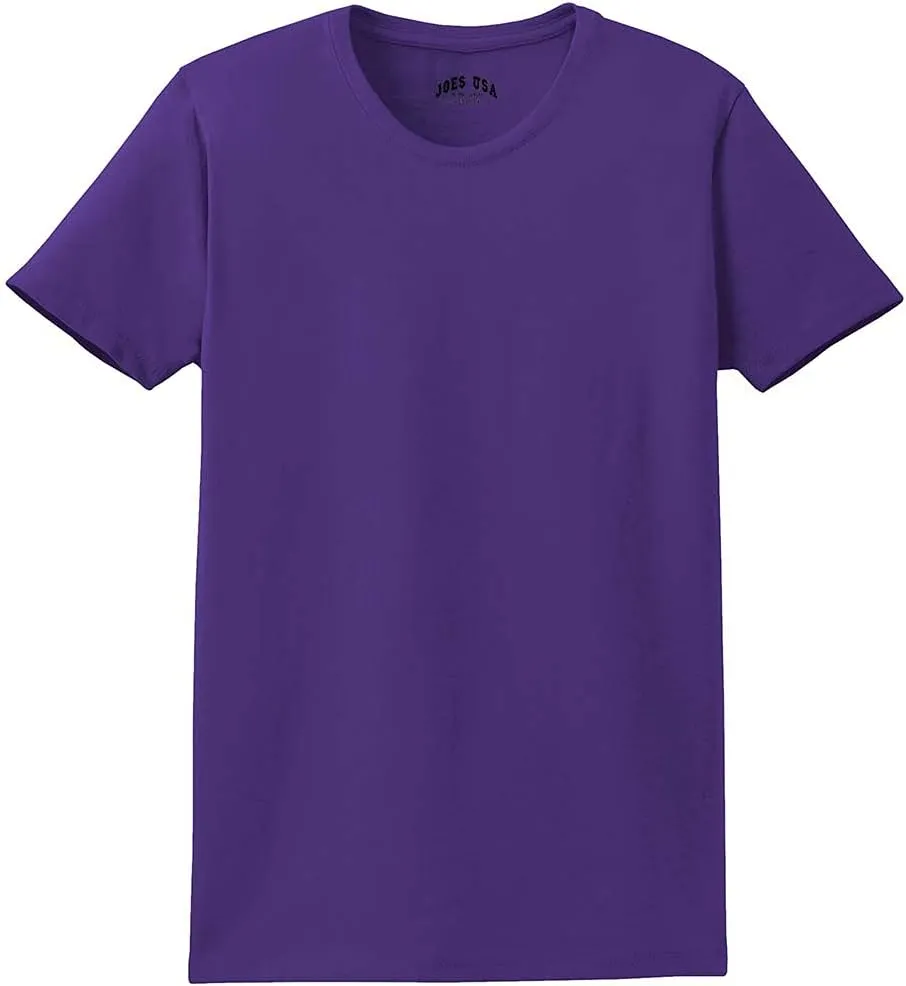 Joe's USA Womens Heavyweight 6.1-Ounce, 100% Soft Spun Cotton T-Shirts in 19 Colors XS-4XL