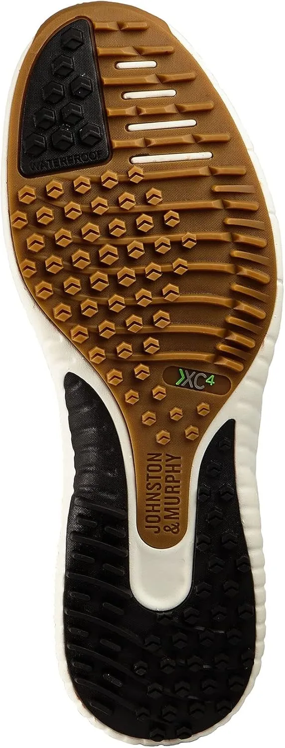 Johnston & Murphy Men’s XC4 H2-Luxe Hybrid Saddle Golf Shoe | Waterproof Leather | Lightweight | Full EVA Midsole Cushion