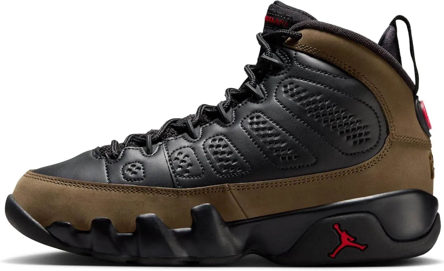Jordan Big Kid's 9 Retro Black/True Red-Light Olive (HV4574 030) - 5