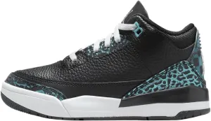 Jordan Little Kid's 3 Retro Moto Black/Siren Red-Hyper Jade (FV5438 001) - 2