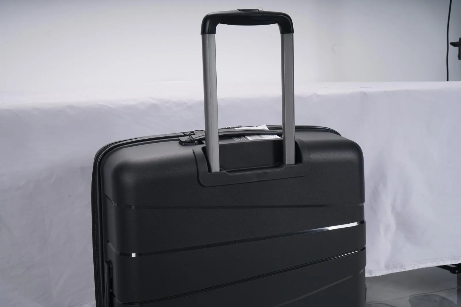 Justpack Pl106-  PP unbreakable 8 wheels Cabin Luggage - Black