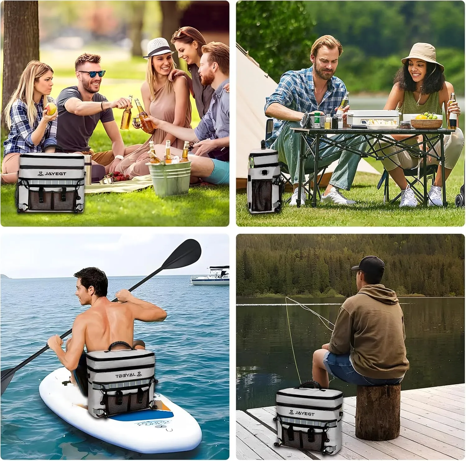 Kayak Cooler Behind Seat - Waterproof Cooler Bag Compatible with Lawn-Chair Seat Kayak，Kayak Accessories Camping Cooler, Portable Ice Chest for Fishing, Beach,Picnic, Trips