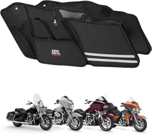 KEMIMOTO Saddle Bag Organizers 2 Pack Compatible with 2014-2023 2024 2025 Street Glide Road King Road Glide Saddlebag Organizers