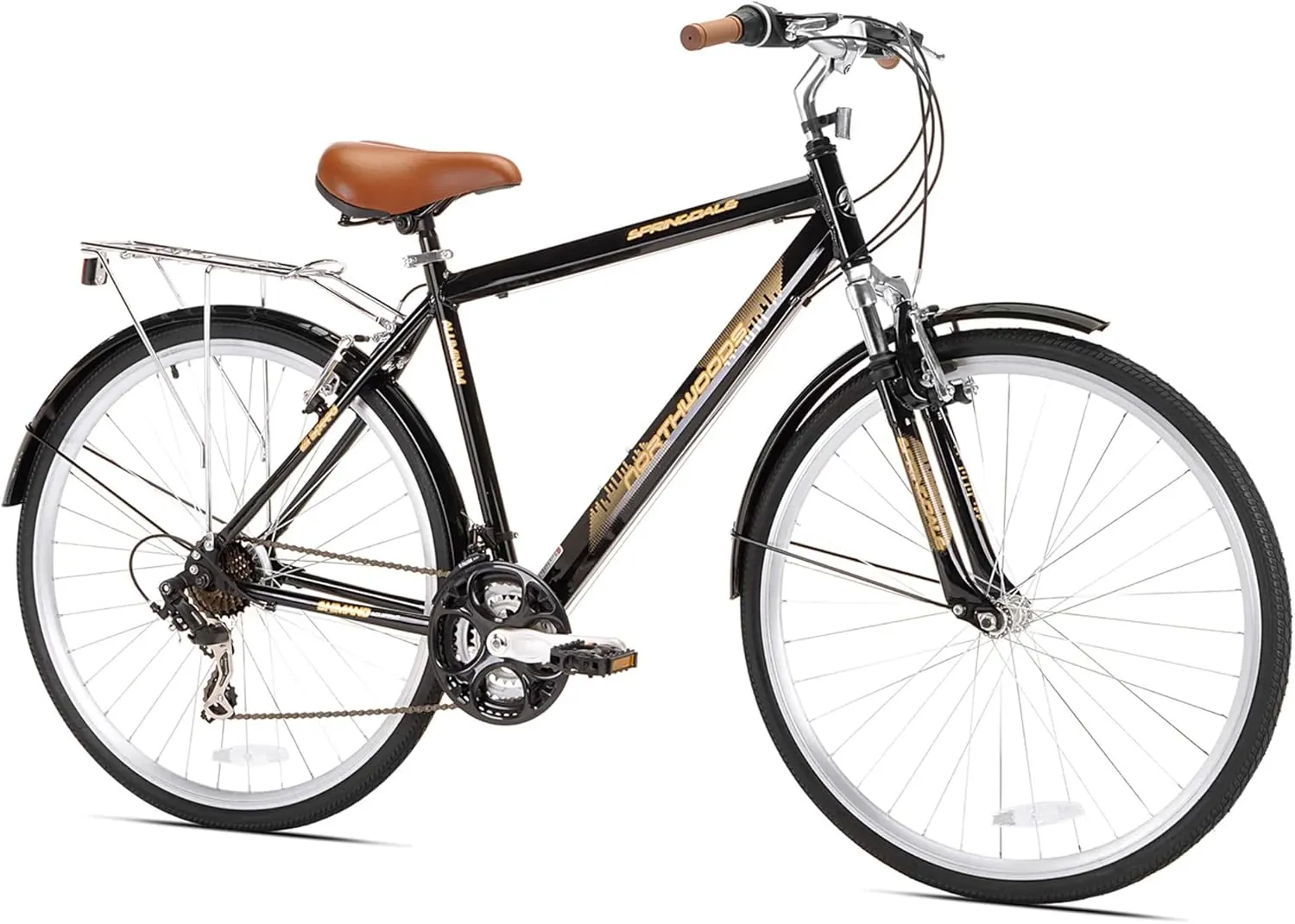 Kent International Springdale Hybrid Bicycle - 700c ‎Hybrid Bike with 21-Speed Rear Shimano Derailleur Drivetrain - Lightweight Mountain Bike with Aluminum Frame for Premium Cycling