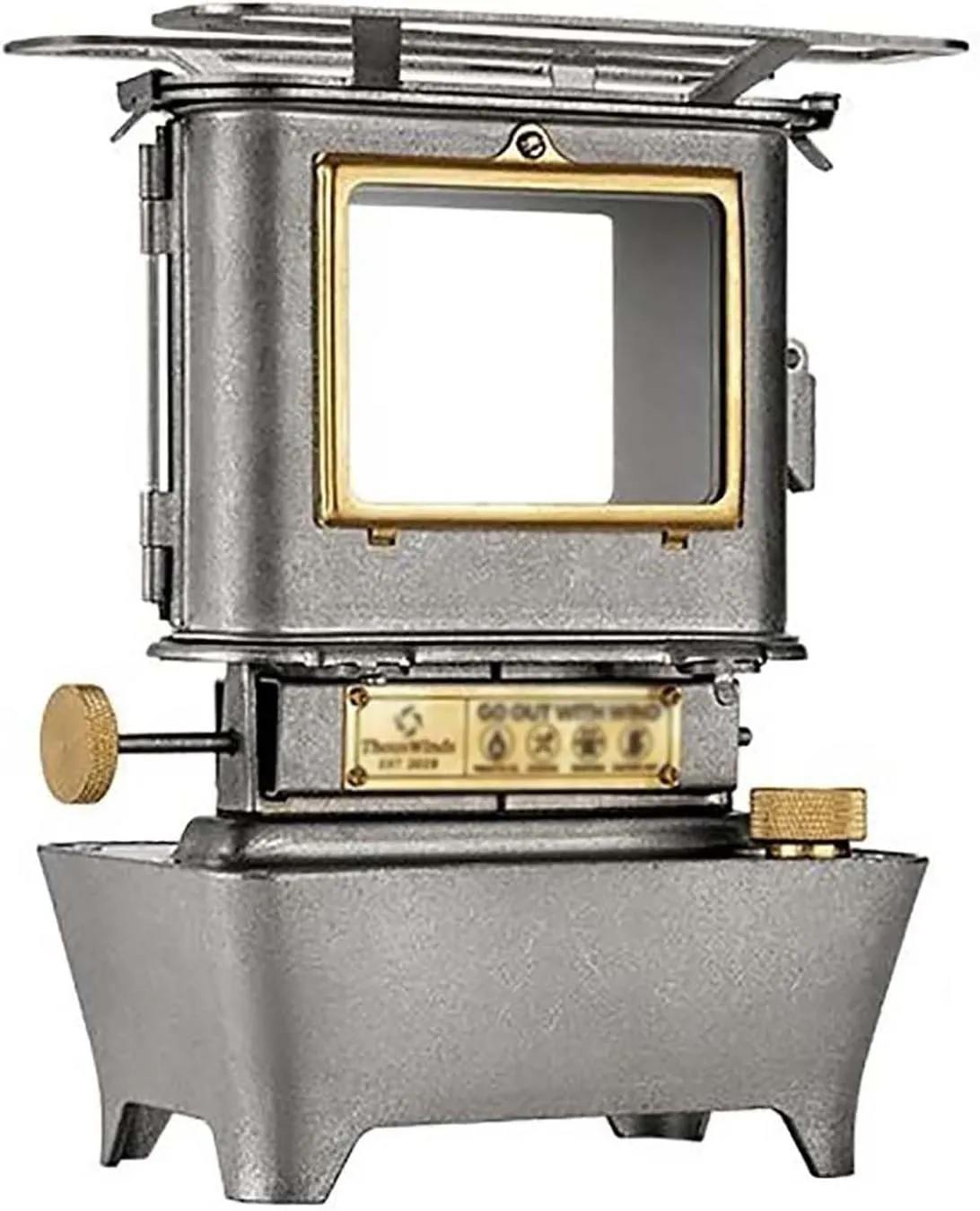 Kerosene Heating Stove, Retro Highly Transparent Glass Lamp Stove, Home Heating Small Camping Stove, for Outdoor Camping, Barbecue, Illumination
