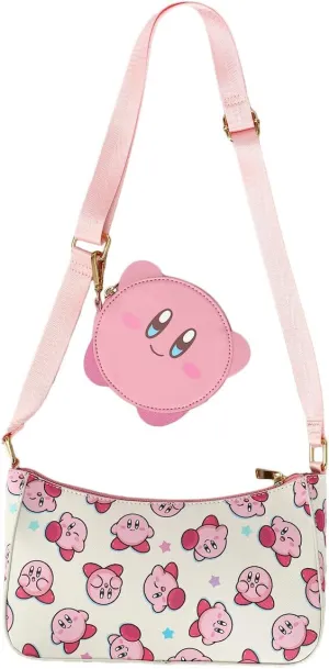 Kirby Character Repeat Print White Handbag OSFA