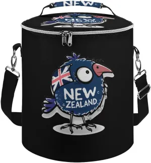 Kiwi Bird New Zealands Flag Insulated Lunch Bag Reusable Cooler Tote Bag for Camping Picnic Beach Work