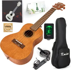Kmise Tenor Ukulele Starter Kit Mahogany Ukelele 26 inch with Gig Bag Tuner Strap String Instruction Booklet
