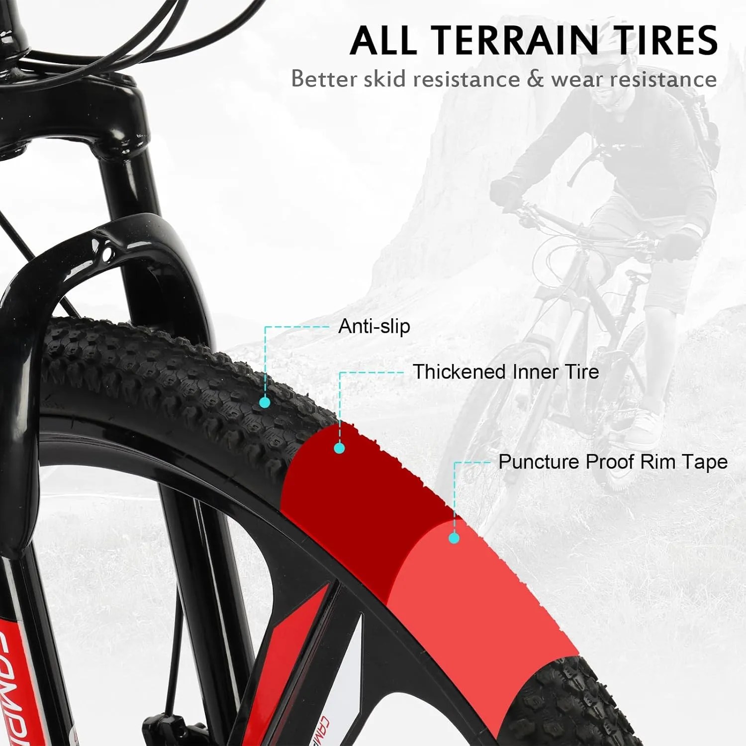 Ktaxon Foldable Mountain Bike 26 Inch Bike 21-Speed Bikes for Adults with Cool Design, Powerful Mechanical Dual Disc Brakes, Double Shock Effect and Ergonomic Cushion