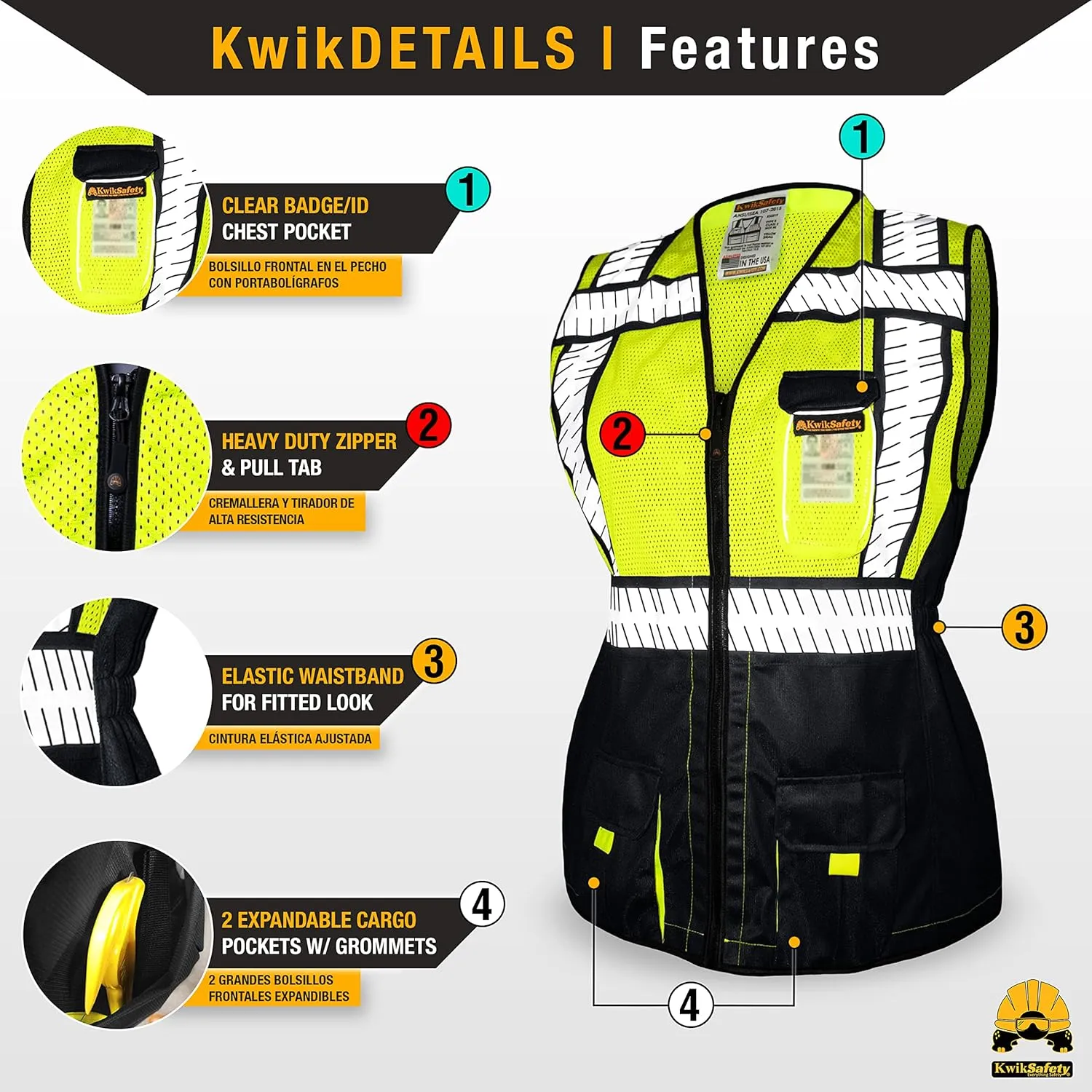 KwikSafety - Charlotte, NC - SHERIFF & SPECIALIST Safety Vest for Women ANSI OSHA