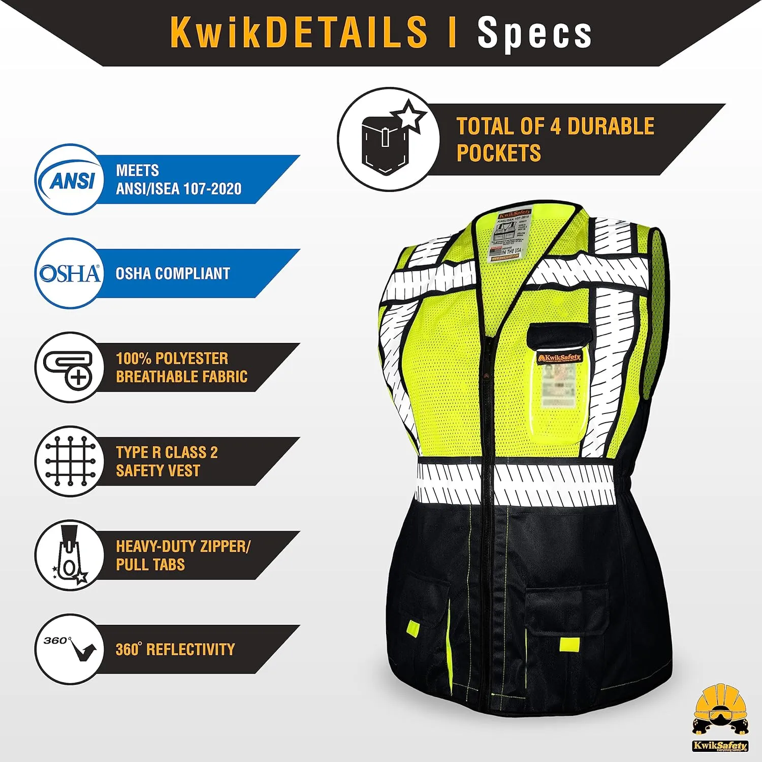 KwikSafety - Charlotte, NC - SHERIFF & SPECIALIST Safety Vest for Women ANSI OSHA