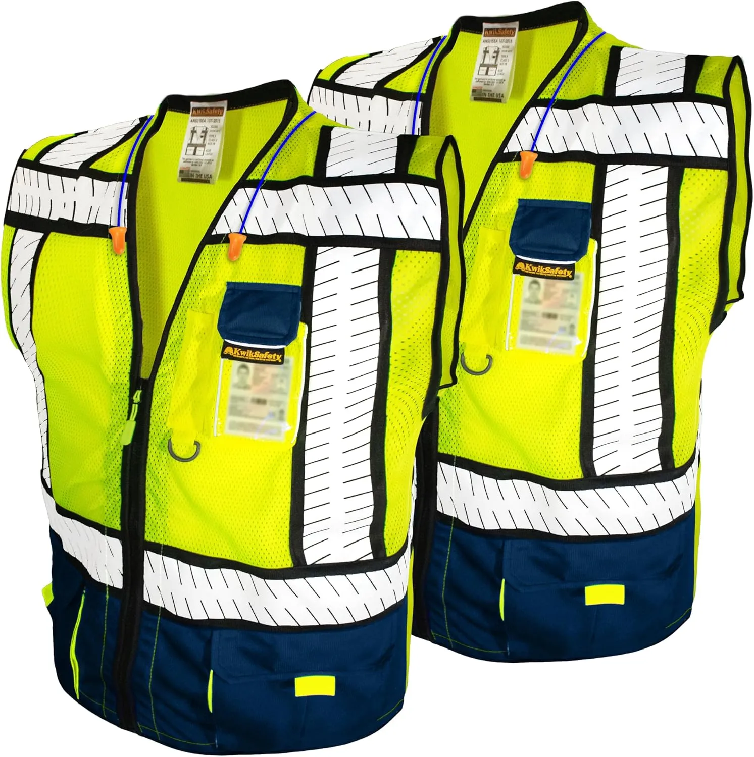 KwikSafety - Charlotte, NC - SHERIFF & SPECIALIST Safety Vest [Multi-Use Pockets & Fishbone Tape] ANSI Tested OSHA