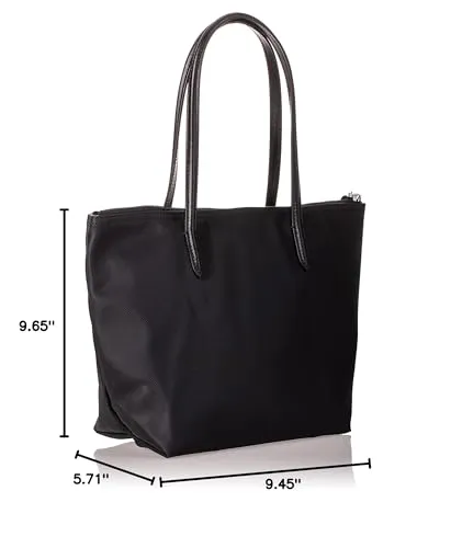 Lacoste womens L.12.12 Concept Small Shopping Bag, NF2037PO, black, One Size
