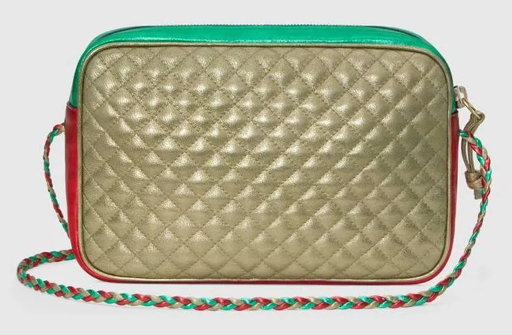 Laminated Leather Small Shoulder Bag