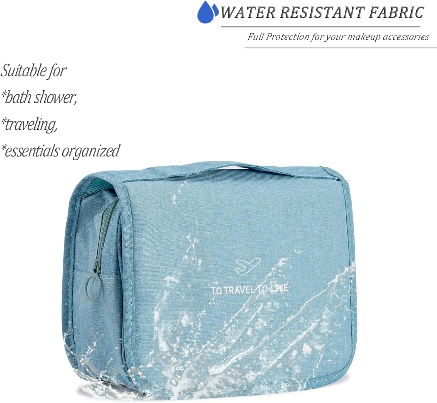 L&FY Hanging Travel Toiletry Bag Women's Cosmetic Organizer Makeup Pouch Men's Dopp Kits With Handle