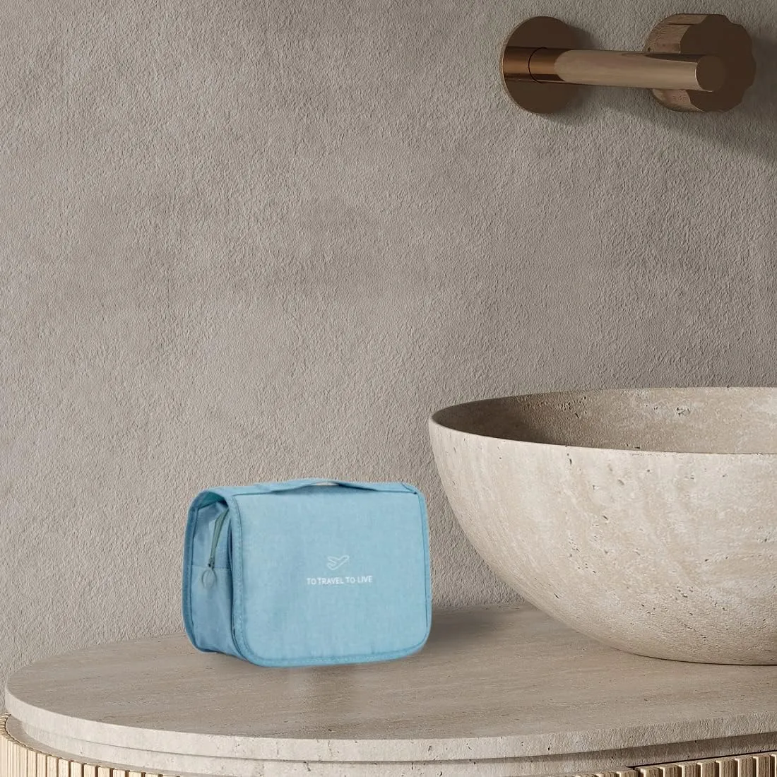 L&FY Hanging Travel Toiletry Bag Women's Cosmetic Organizer Makeup Pouch Men's Dopp Kits With Handle