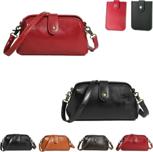 Langrents Handbag, Retro Handmade Leather Bag, Waterproof