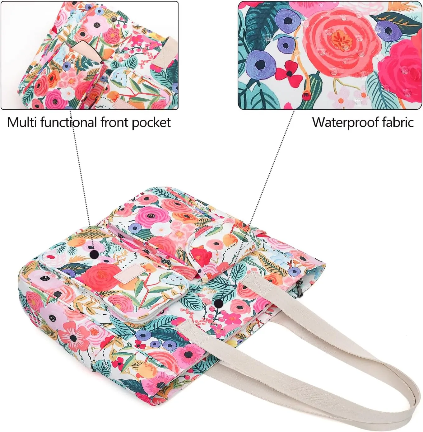 Laptop Tote Bag for Women 15.6 Inch Waterproof 16Pro Computer Bags Women Business Office Work Bag Briefcase