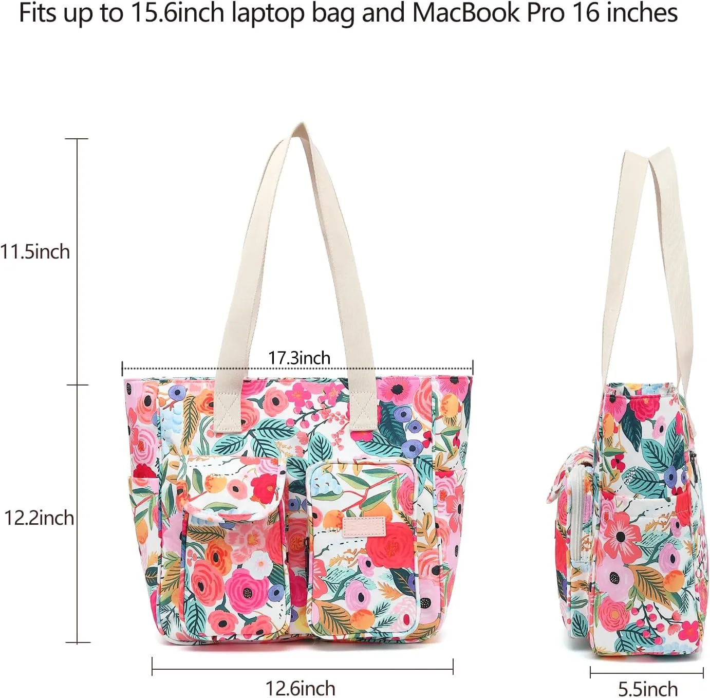 Laptop Tote Bag for Women 15.6 Inch Waterproof 16Pro Computer Bags Women Business Office Work Bag Briefcase