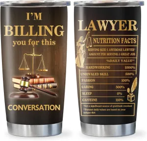 Lawyer Gifts for Women/Men, Law School Gifts for Law Student, Christmas/Appreciation/Birthday/Graduation Present for Attorney/Future Lawyer Tumbler 20oz