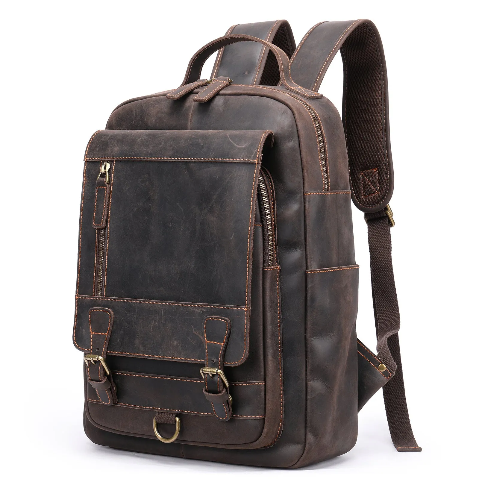 Layer Cowhide Business Commute Computer Large Backpacks