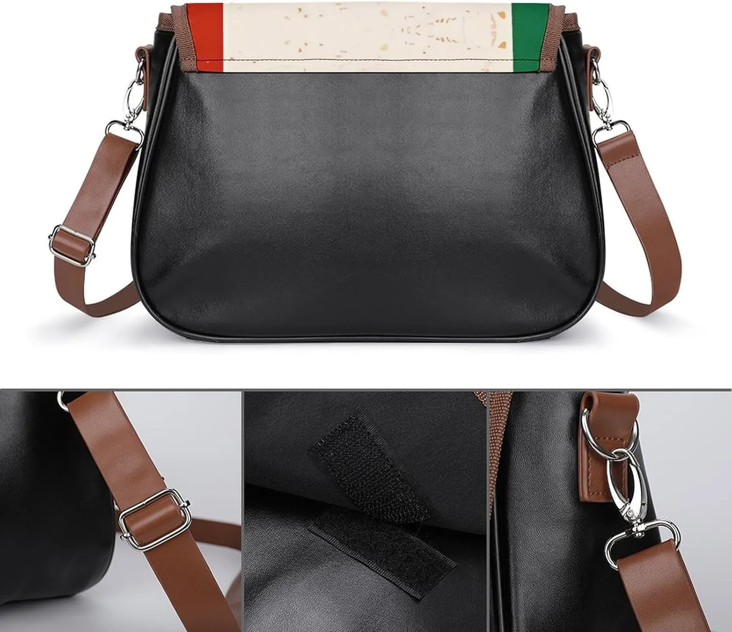 Leather Crossbody Bag for Women Men Strap Small Purse Wallet Shoulder Handbag