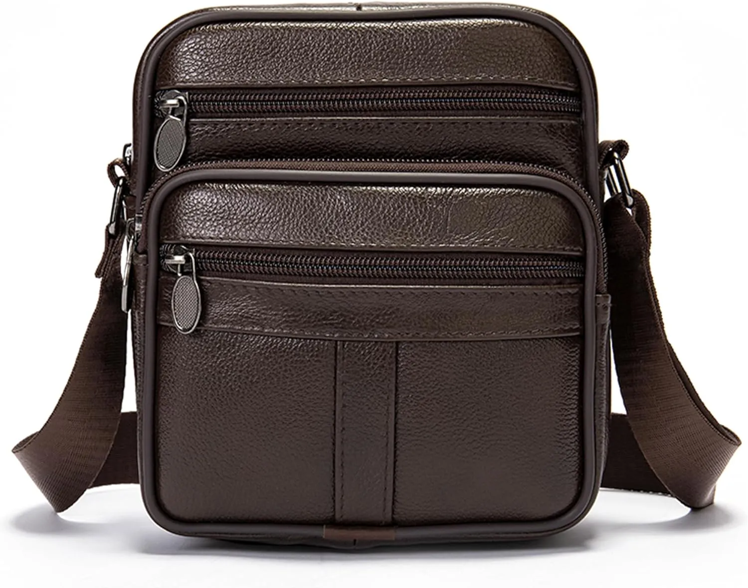 Leather Crossbody Bag Men, Smartphone Messenger Shoulder Holster Wallet Bag