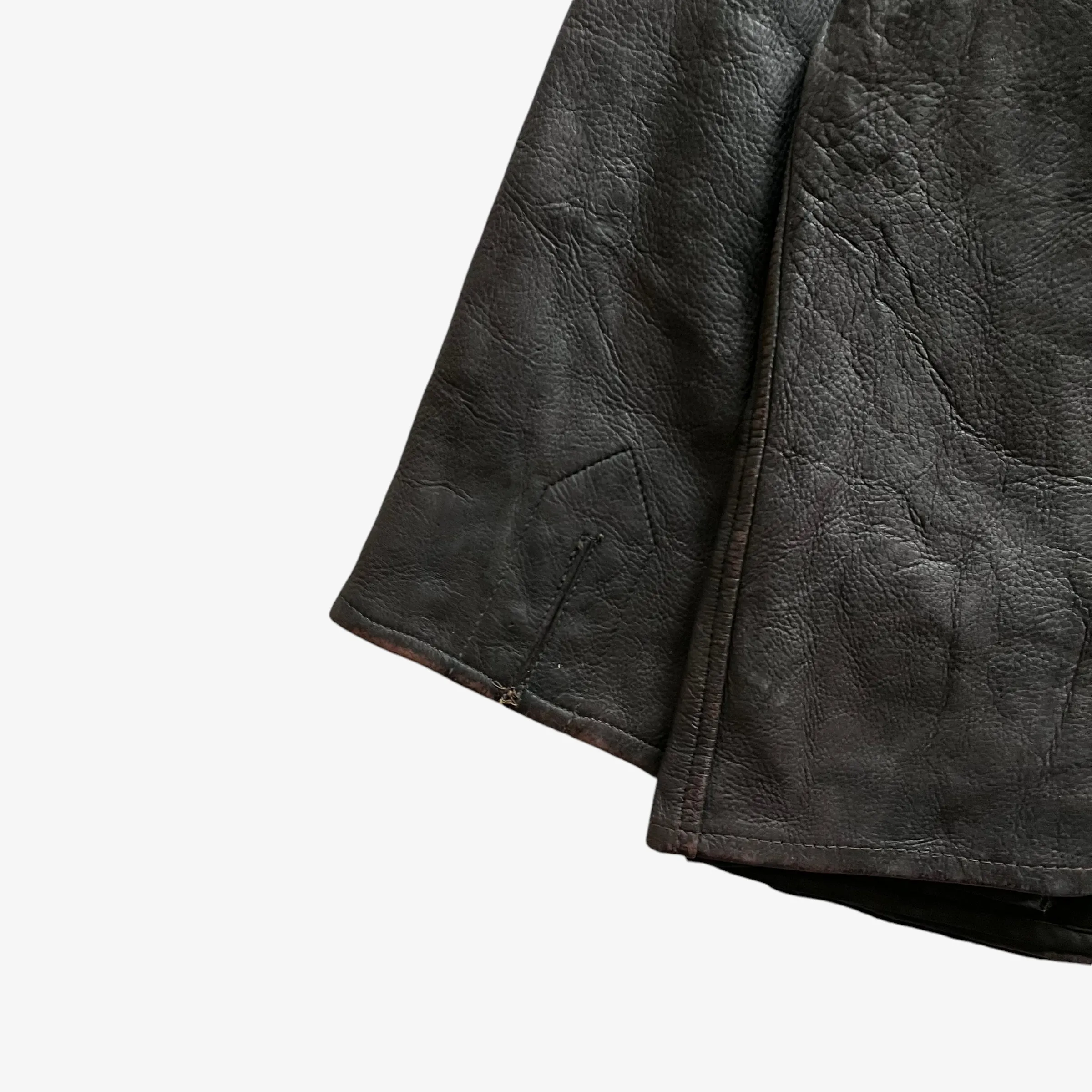 Leather Jacket With Woven Trim
