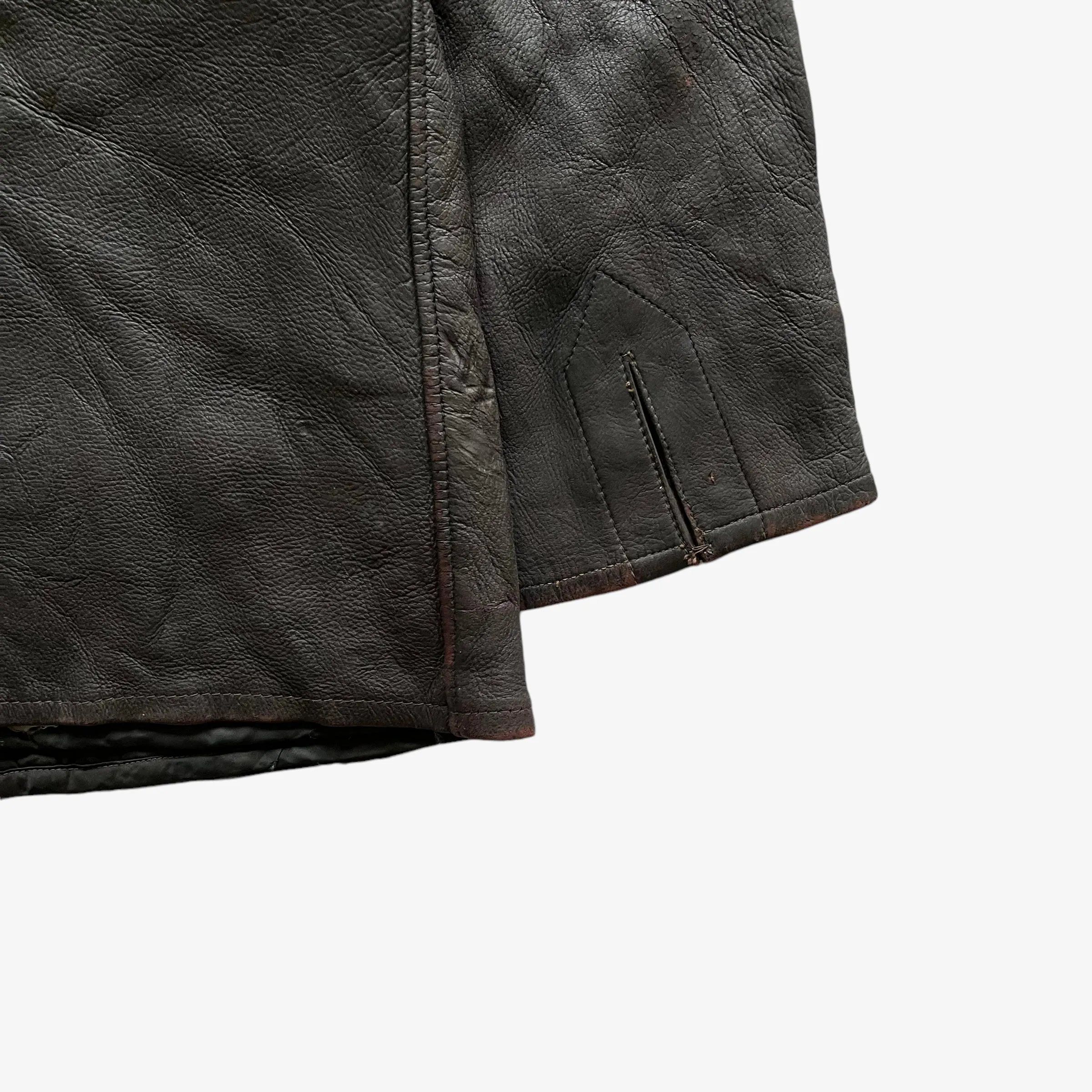 Leather Jacket With Woven Trim