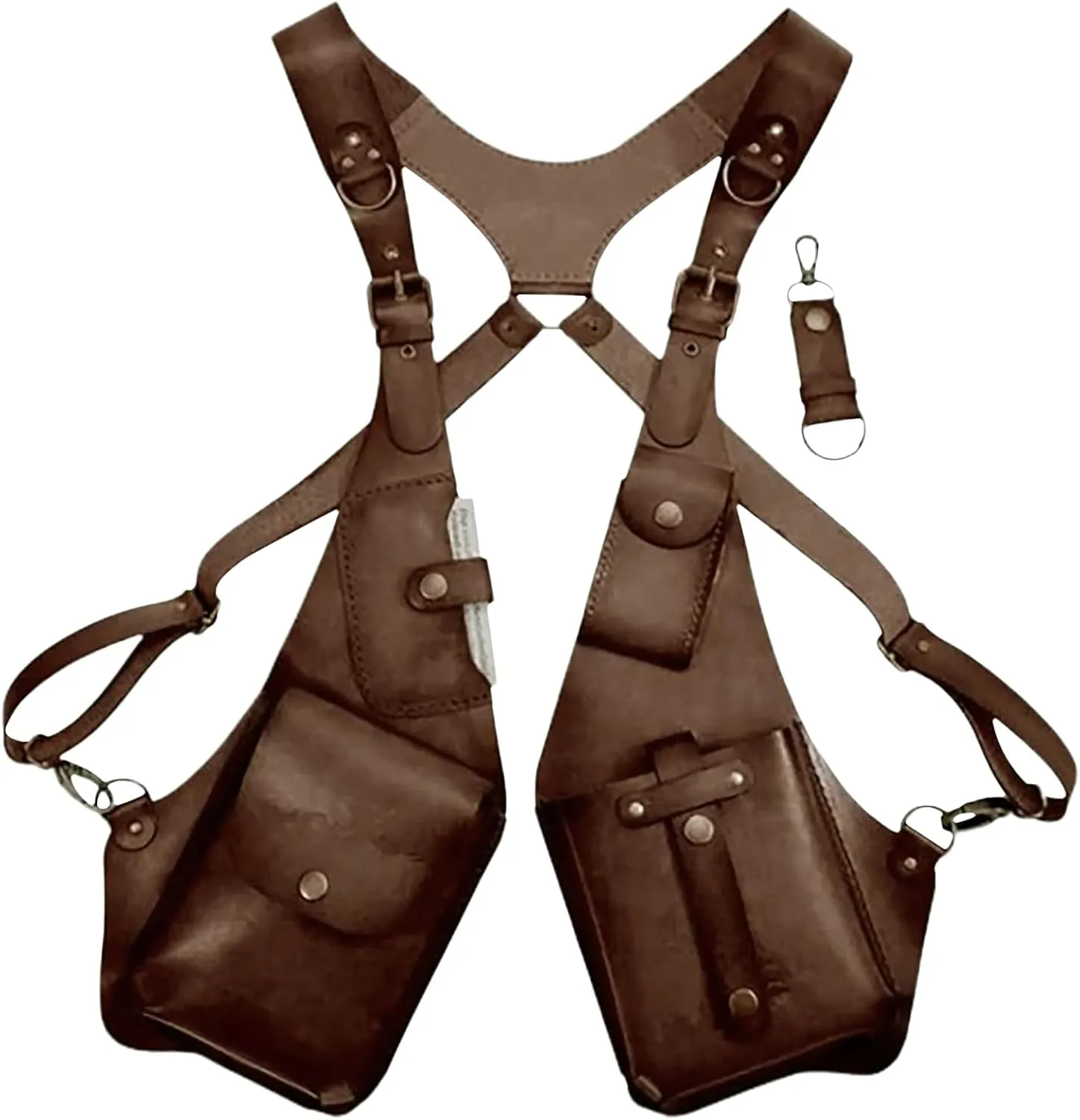 Leather Shoulder Bag For Men, Anti Theft Harness Bag For Men, Medieval Leather Underarm Shoulder Bag, Adjustable Pu Leather