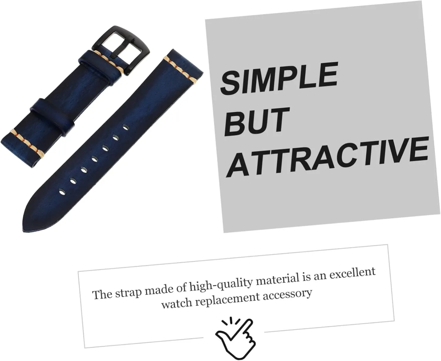 Leather Watch Strap For Men Watch Buckle Durable Band Quick Release Watchband Wristbands Men Watch Band