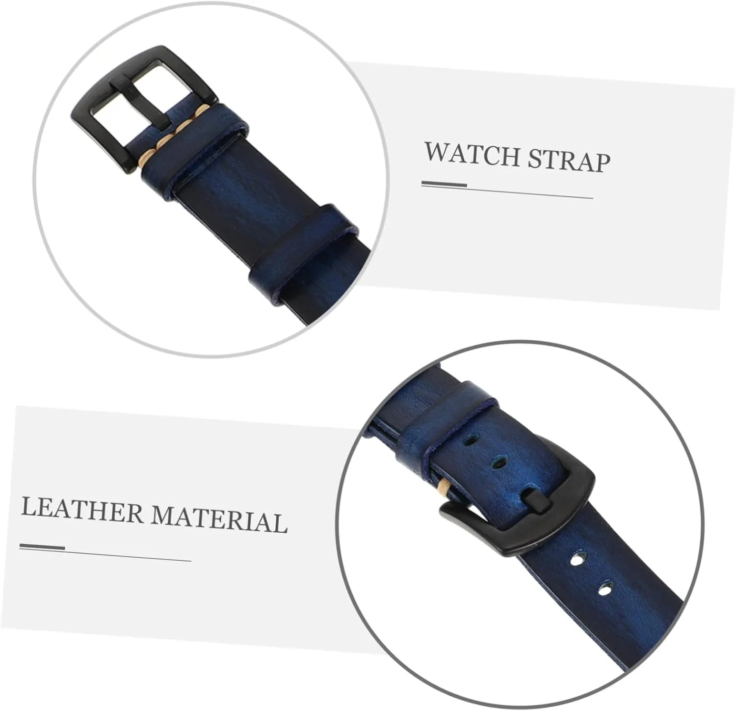 Leather Watch Strap For Men Watch Buckle Durable Band Quick Release Watchband Wristbands Men Watch Band