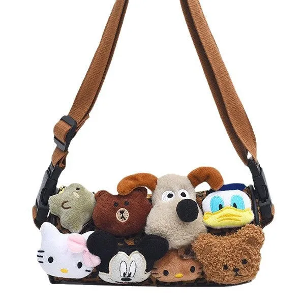 Leopard Print Female Pen Cute Cartoon Shoulder Bags