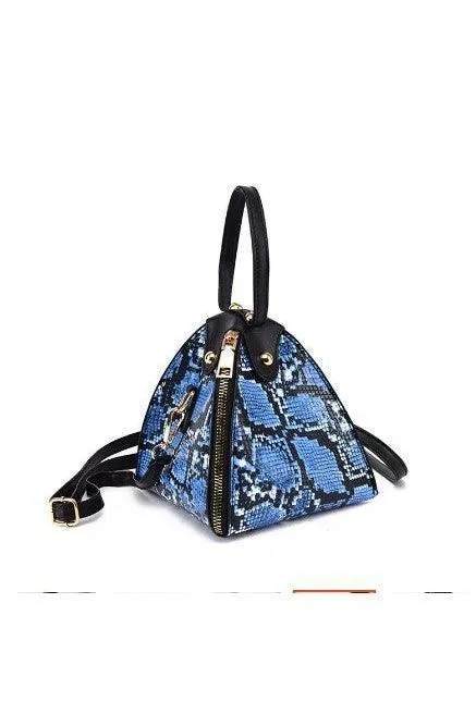 Leopard print triangle handbag