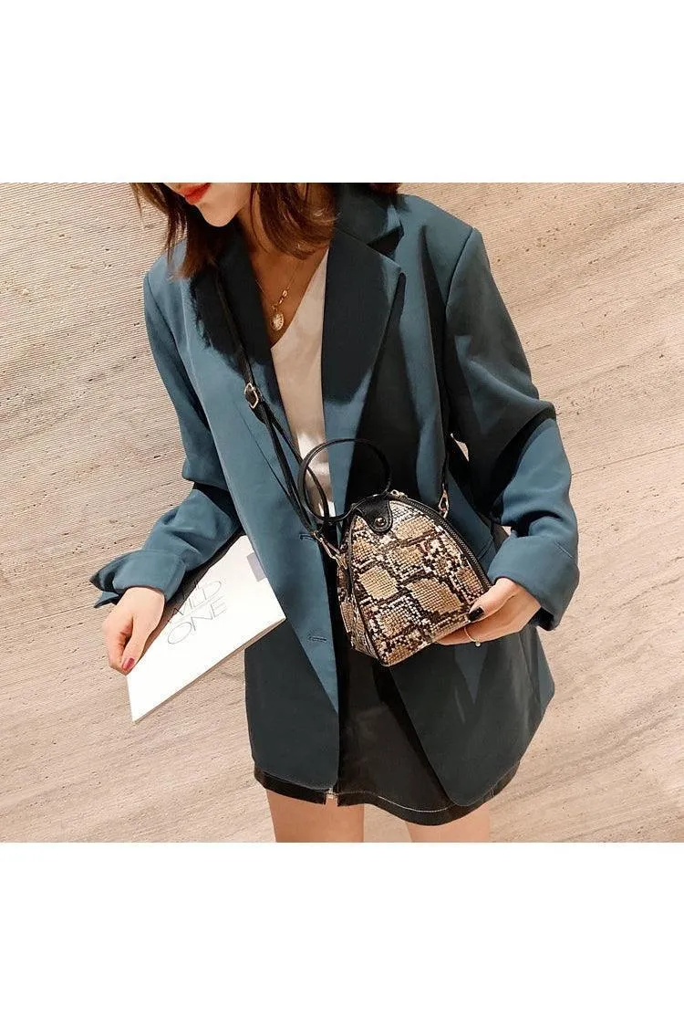 Leopard print triangle handbag