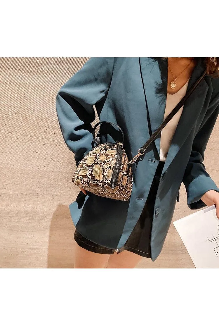Leopard print triangle handbag