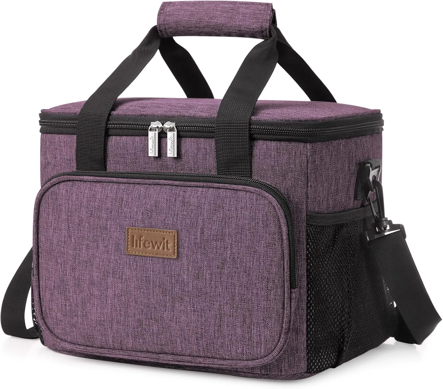 Lifewit Large Lunch Bag Insulated Lunch Box Soft Cooler Cooling Tote for Adult Men Women,Purple 24-Can (15L)