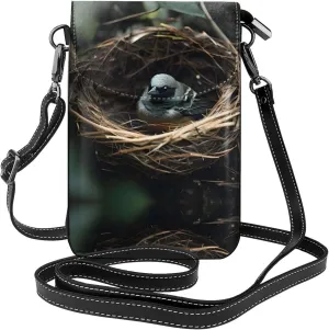 Little bird nest Small Phone Wallet - Versatile everyday shoulder and crossbody bag with adjustable strap and card slots